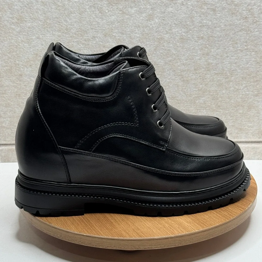 Calden 5.2 in Elevator Shoes Height Increasing Lace Up‎ Shoes boots Black US 7.5